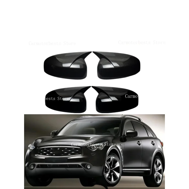 Car Rearview  Mirror Cover Fit For Infiniti FX35 FX37 FX50 EX35 EX37 2009-2014 QX50 QX60 2013-2014 Wing Cap Rear View Case Trim