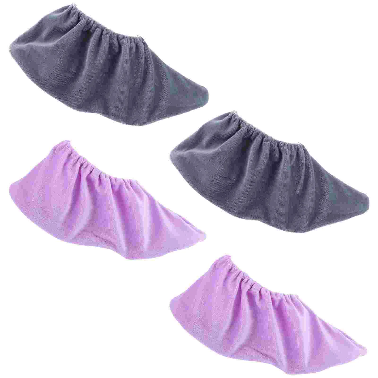 2 Pairs Fleece Shoe Covers Bowling Ball Sports Protectors Shoes Outdoor Sneaker Coverings Water Proof