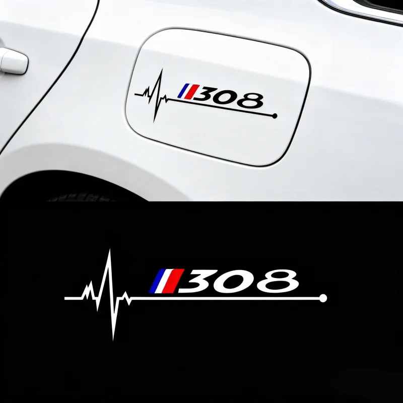 

Car Oil Tank Decor Sticker For Peugeot 106 107 108 206 207 208 307 308 407 408 508 2008 3008 4008 5008 RCZ