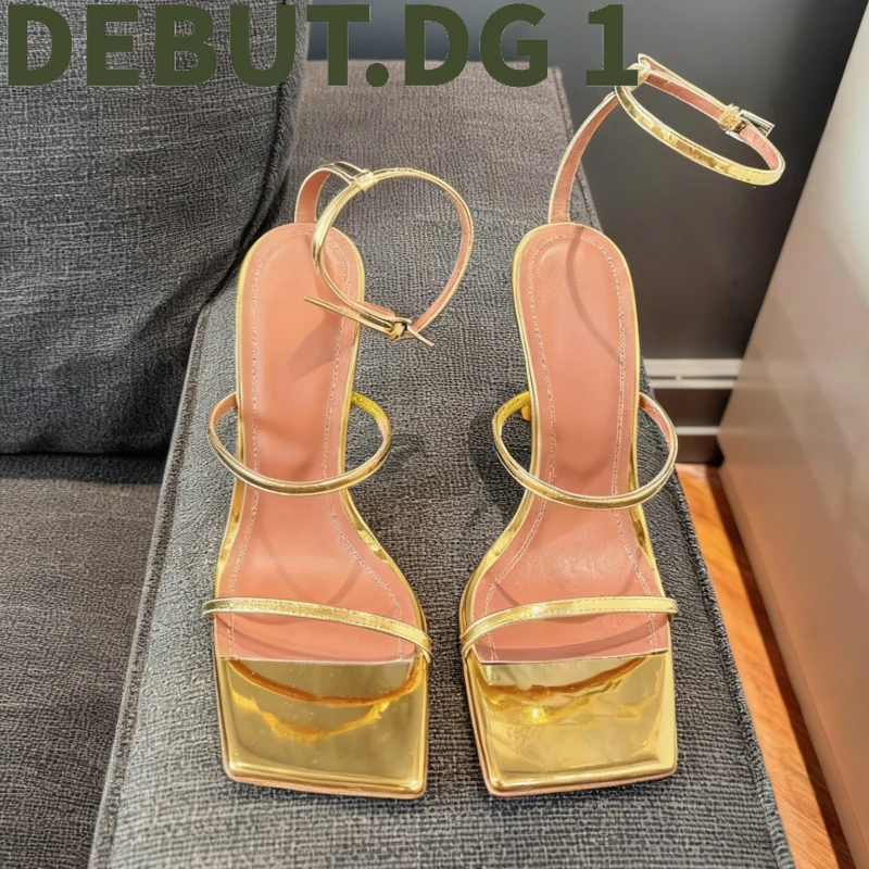 Fashion Runway Patent Leather High Heels 10cm Elegant Simple Ladies Dress Shoes Counter Packaging