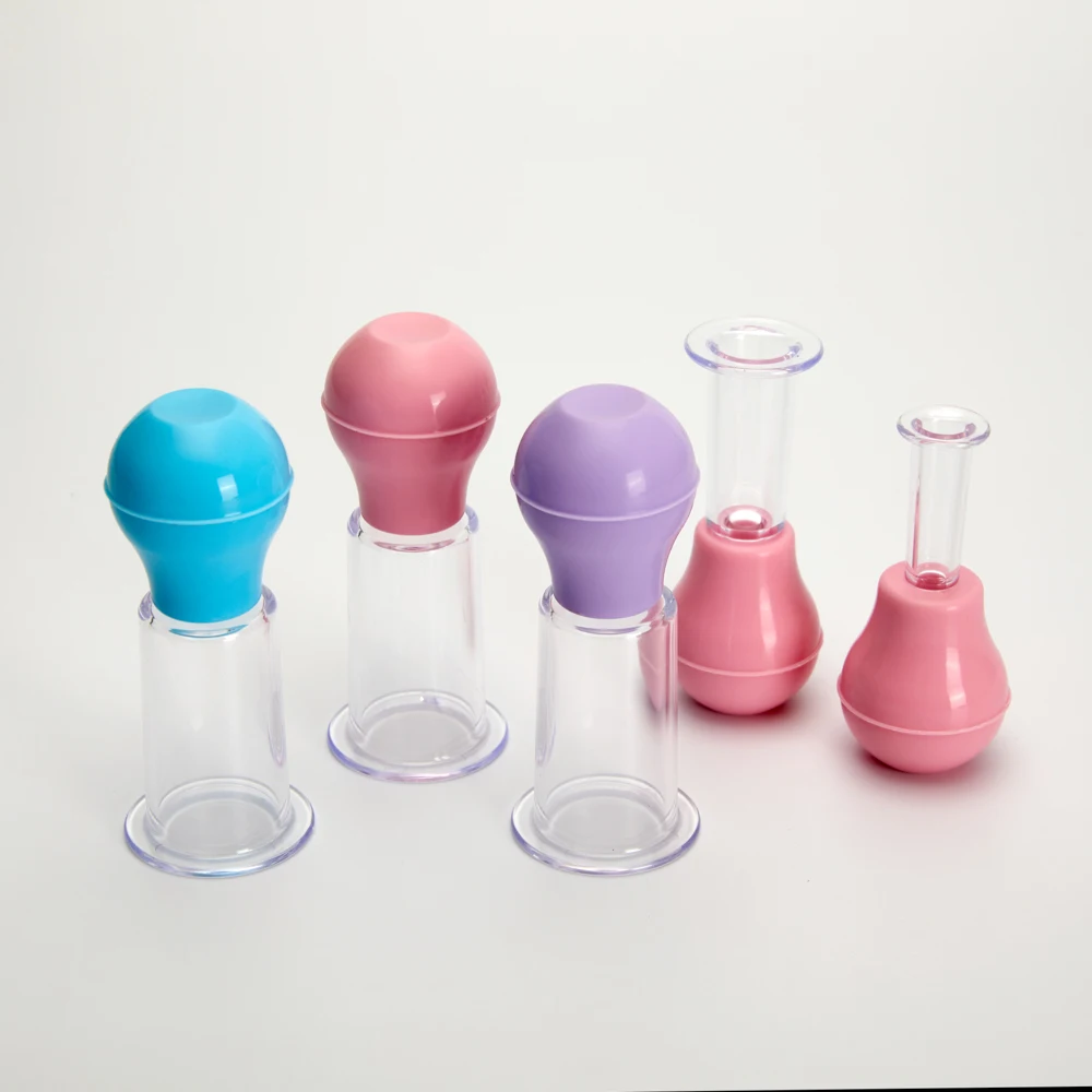 Facial Massage Cups Rubber Vacuum Cupping Skin Lifting Anti Cellulite Massager for Face Pvc Body Cups Skin Scraping Massage Jar