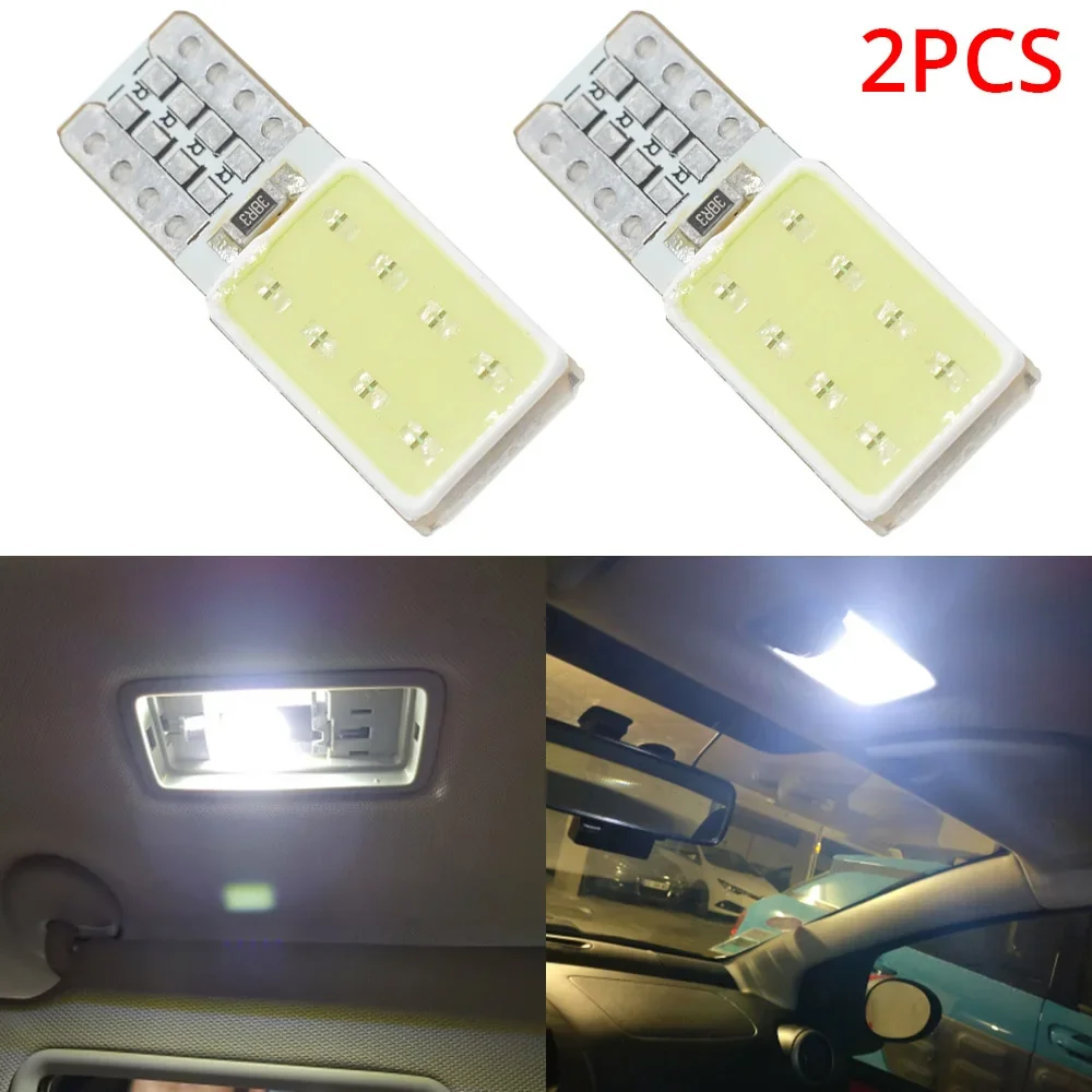 

2Pcs T10 Wedge LED Canbus W5w Light Bulb COB Car Mobile Parking Lamps Side Sign Interior Dome Reading Turn Signal License Plate