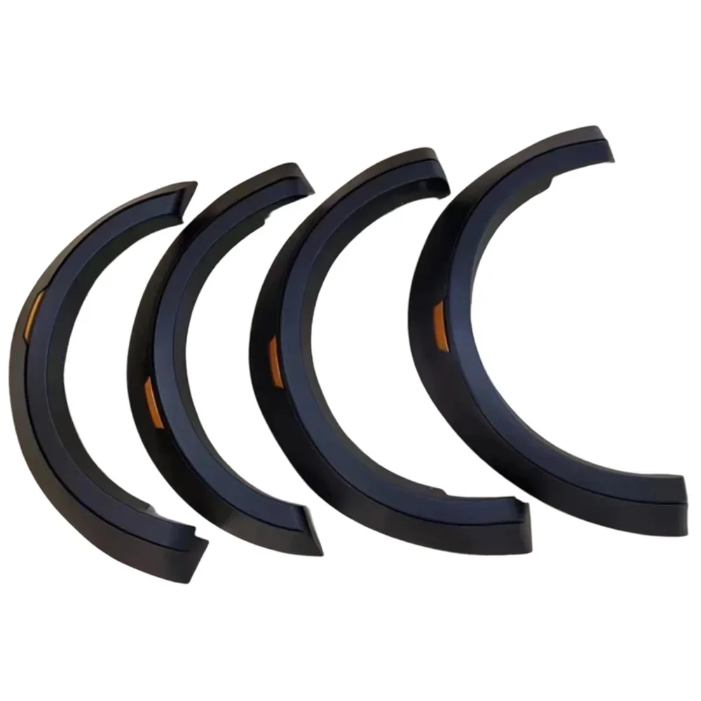 For Ford F150 F-150 2015 2016 2017 Fender Flares With Reflective Marker ABS Matte Black Pocket Style Not Raptor Pickup Truck