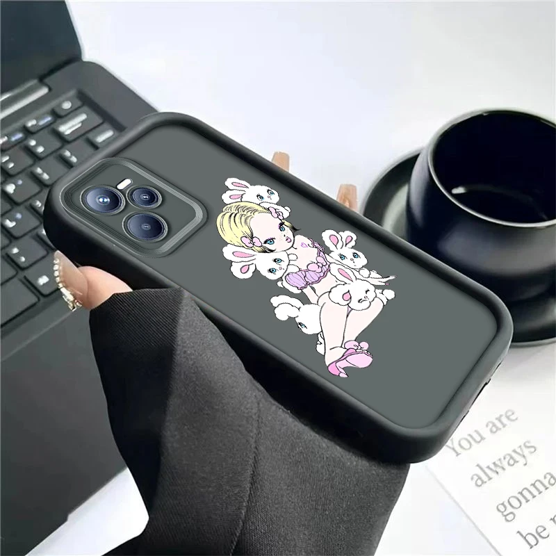 

for Realme C20 C21 20A 30A 50A Q3I C25 C21Y C25Y C2 8I PRIME soft Lovely shockproof cute girl phone case Casing