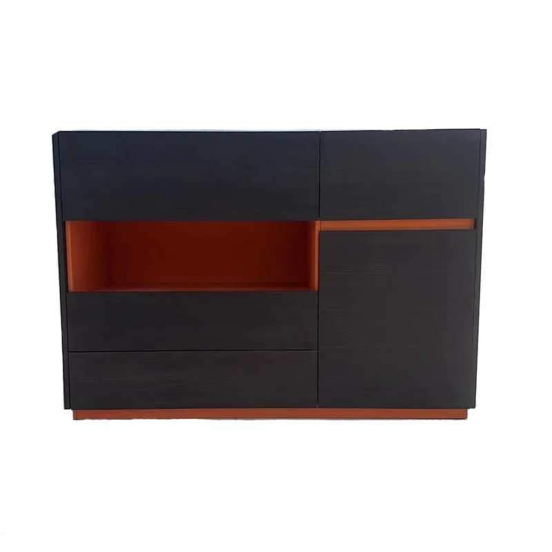 Household light luxury double sided locker, cloakroom display storage integrated floor cabinet