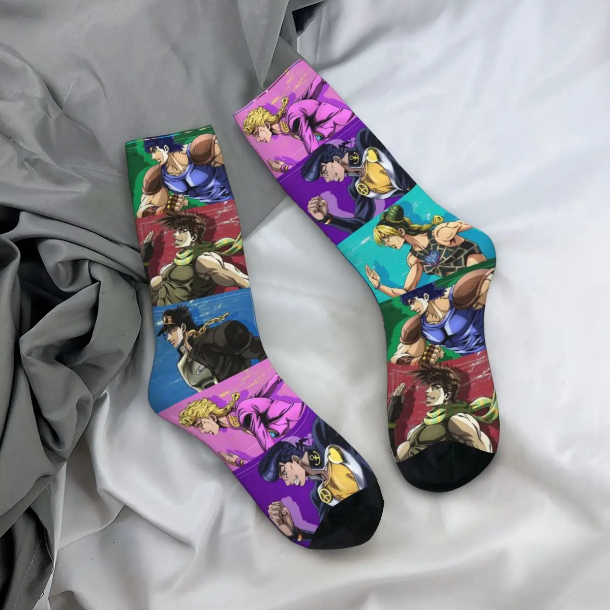 Jojo Bizarre Adventure Unisex Socks,Running 3D Print Happy Socks Street Style Crazy Sock