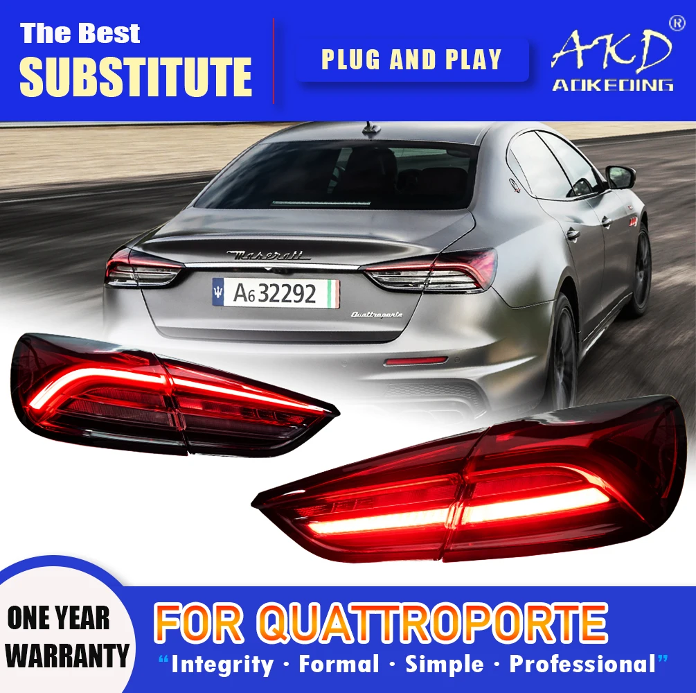 AKD Tail Lamp for Maserati quattroporte LED Tail Light 2013-2017 quattroporte Rear Fog Brake Turn Signal Automotive Accessories