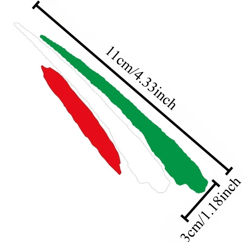 1PC Italy Flag Motorcycle Sticker Vinyl Decal Waterproof for Motorbike Fuel Tank Electric Scooter Car Bicycle Decoration view 3