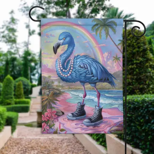 Blue Flamingo Chucks And Pearls Double-sided Flag, Vote Kamala Harris 2024 Flag AAL HHM WZZ yyi