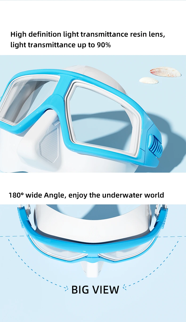 Professionelles Tauchmasken-Set für Erwachsene – HD-Antibeschlag-Linse, UV-Schutz, verstellbare Schnorchel- und Schwimmbrille für Taucher – Detail 8