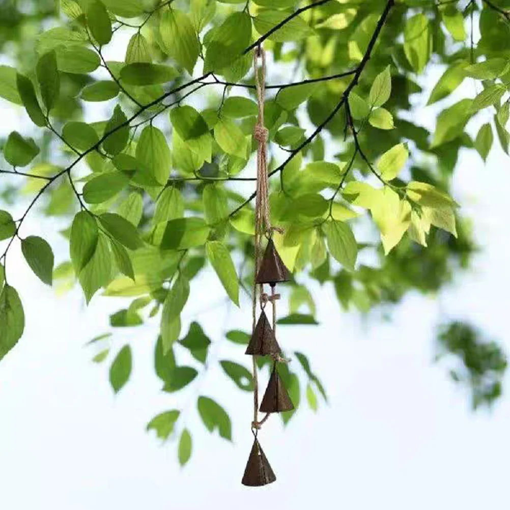 

Bronze Bell Pendant Decorations Hanging Wall Rustic Wind Chime Decorate Chimes for outside Metal Vintage Copper Exquisite Craft