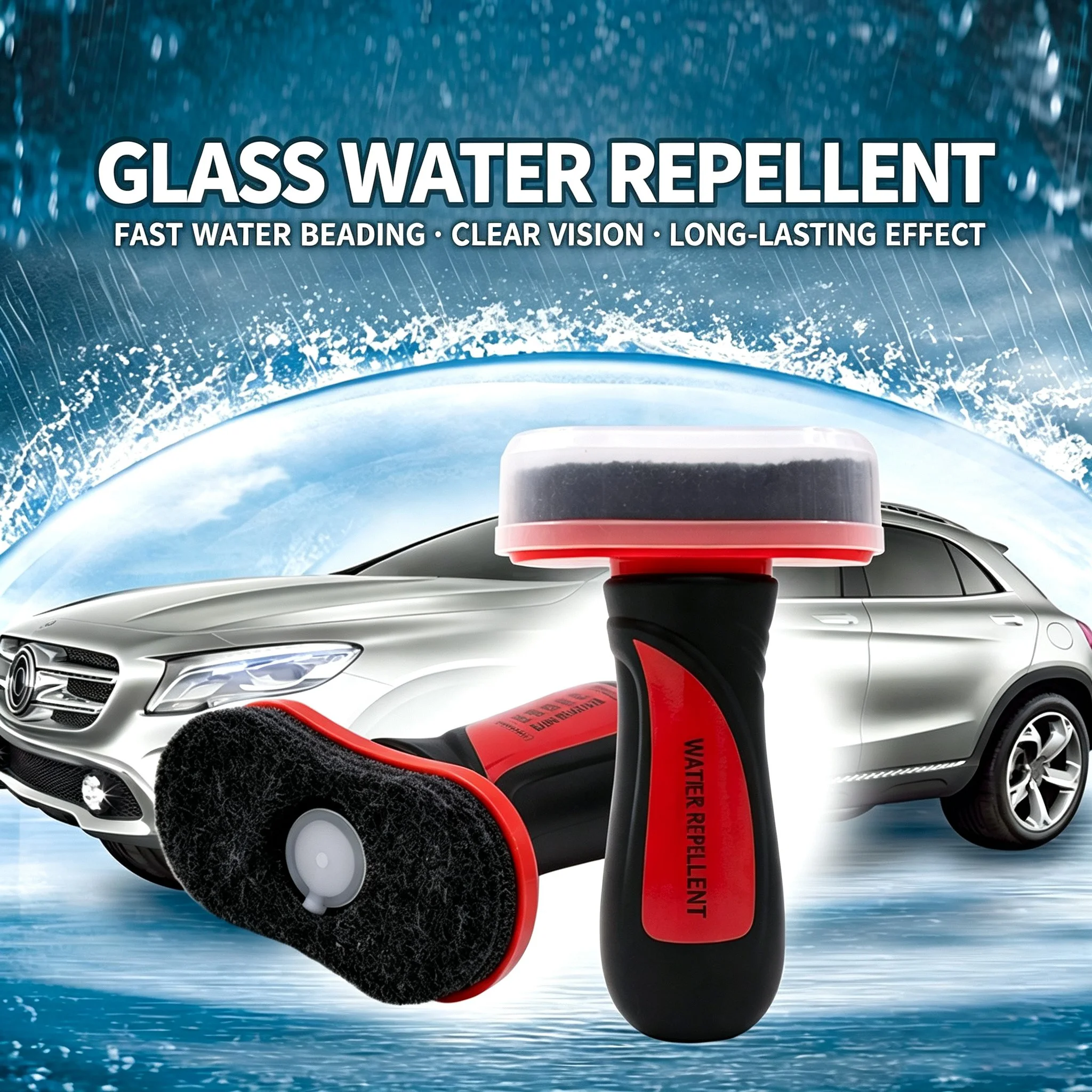 100ML  NEW Car Glass Cleaning Care Kit, Oil Film Remover, Rain Repellent, Fog Prevention, Car Window Care Tool upgraded version