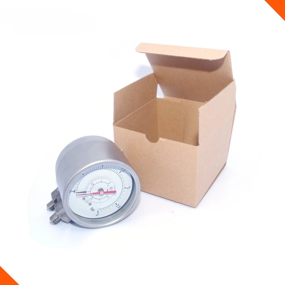 Stainless Steel Double Needle Differential Pressure Gauge - Double Tube Design for Accurate Measurement in 3 Bar Range