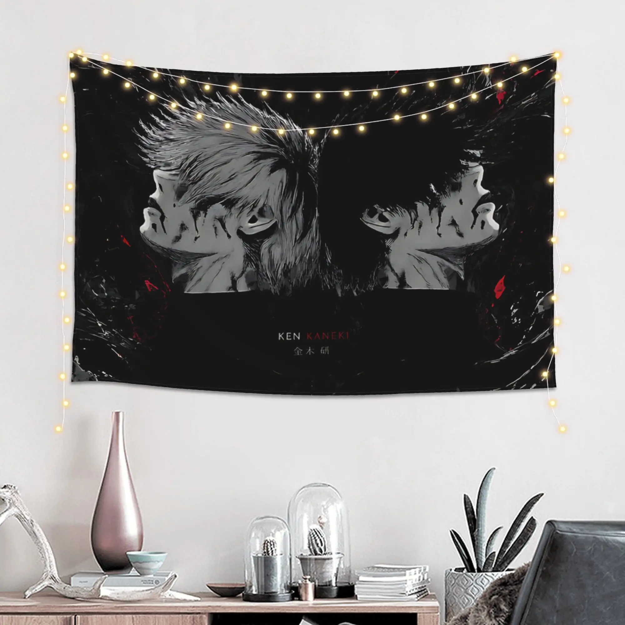 Cutecore Halloween Tokyo Ghoul Kaneki Tapestry Bedroom Decoration  Wall Hanging Blanket Tapestry Cool Stuff For Room