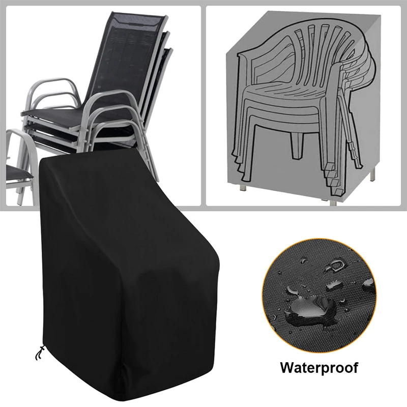 Stacked Chair Dust Cover Storage Bag Garden Patio Furniture Protector High Quality Outdoor Waterproof Dustproof Chair Organizer