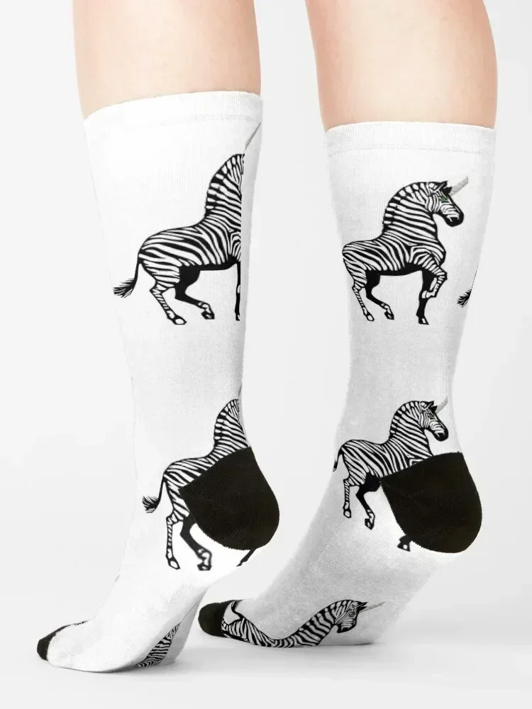 Zebra-Corn Socks cartoon Thermal man winter cycling floor Socks Woman Men's