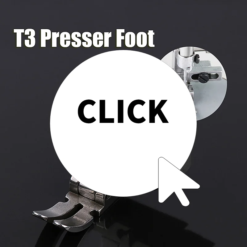 

1 шт., детали промышленной швейной машины, многофункциональная прижимная лапка T-3 для машины для стежков, лапка на молнии, обычная лапка