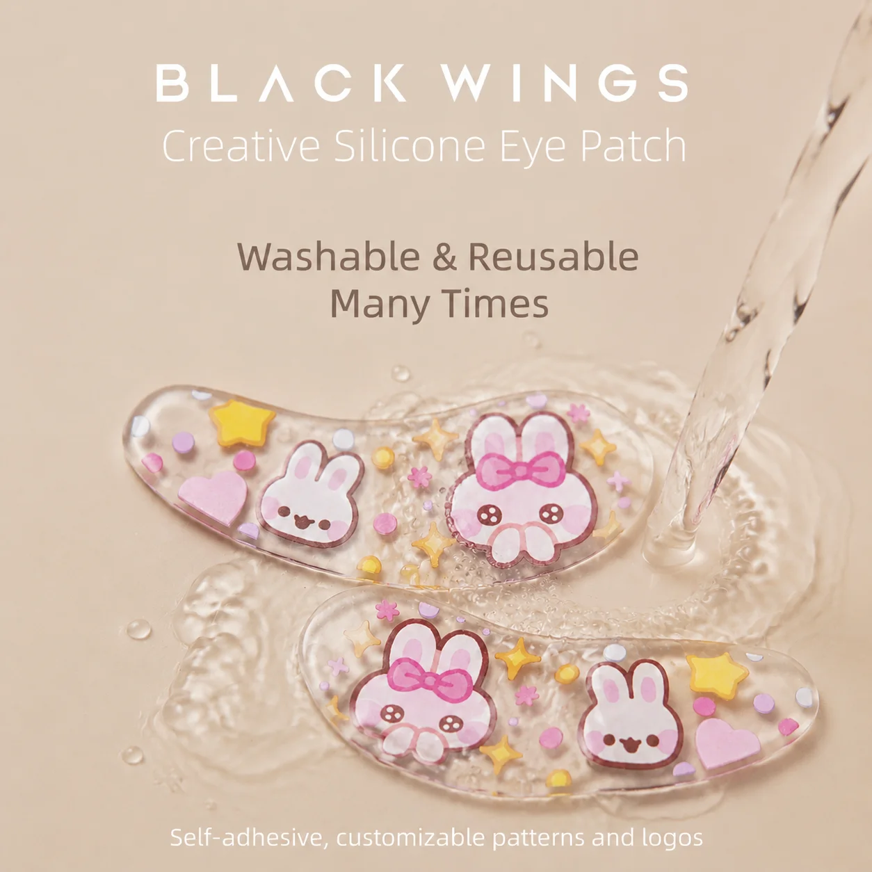 Blackwings Silicone Eye Mask Is a Reusable Cooling Gel Eye Mask With Pattern Design, Which Is a Must for Skin Care Day and Night