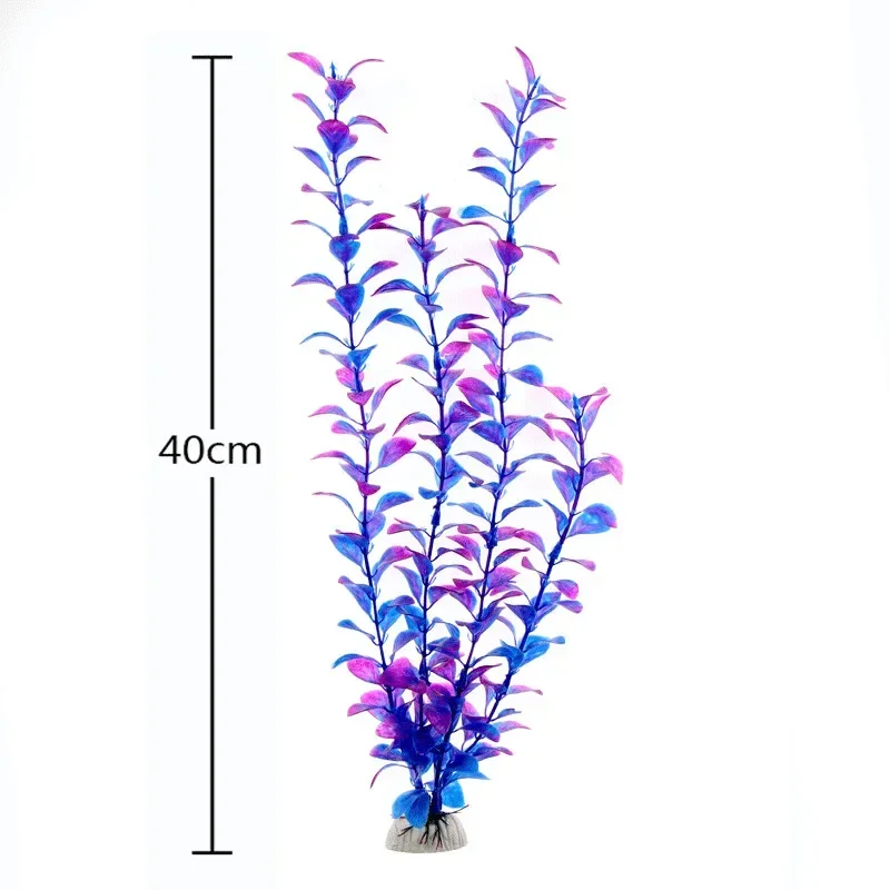 40cm Aquarium Artificial Plastic Plants Decor Aquarium Landscape 1pc Artificial Fish Tank Decorations