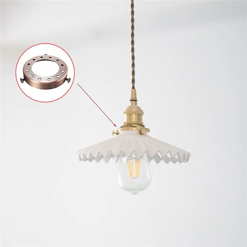 KSOL 4Pcs Lamp Fitter Retro Pendant Light Holder Chandelier Wall Lamp Accessories 70X13mm/2.76X0.51In, Black