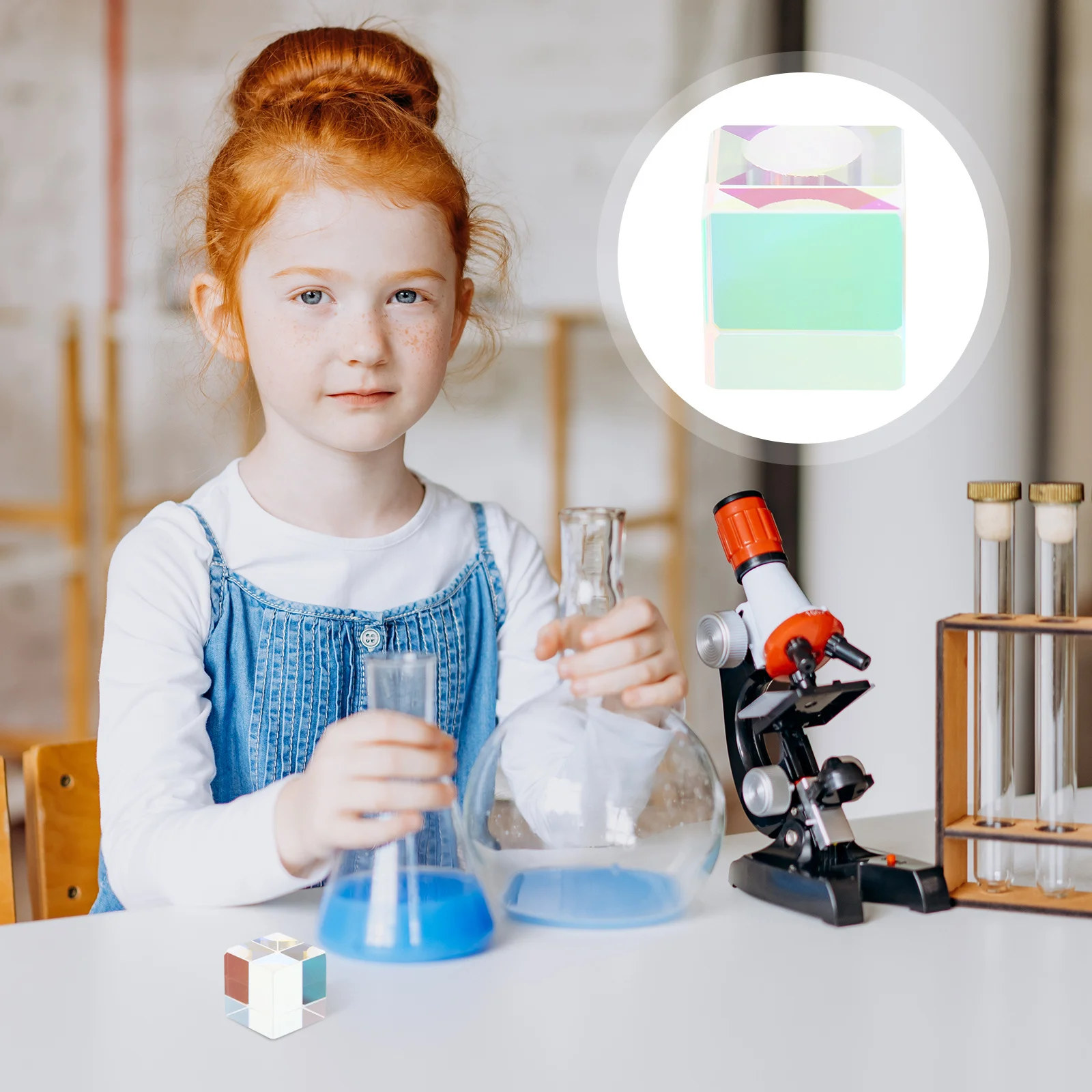 繊細な光学プリズムキューブ物理実験ツールステンドグラスパネル写真撮影教育学習装飾用