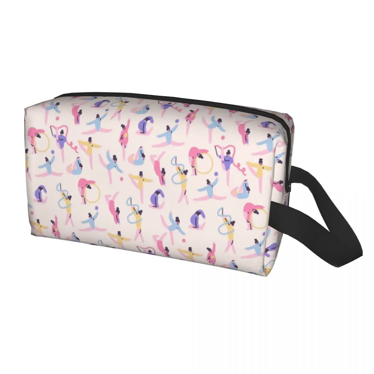 Custom Fashion Dance Rhythmic Gymnastics Travel Toiletry Bag for Women Makeup Cosmetic Bag Beauty Storage Dopp Kit