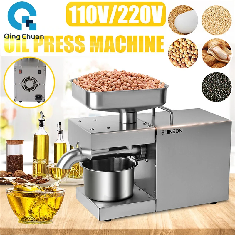 

Oil Press Machine MX9 Cold Home Peanut Seeds Squeezer Stainless Steel Business Sesame Sunflower Expeller Soybean Extraction