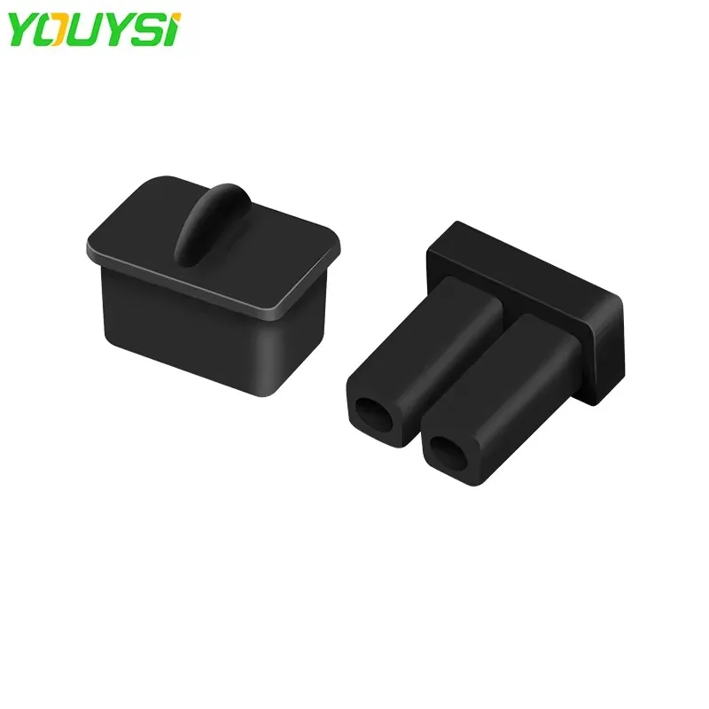 YOUYSI 100pcs SFP Dust Cap for SFP Transcever Switch Port Black Silicone SFP / XFP LC Duplex Plug
