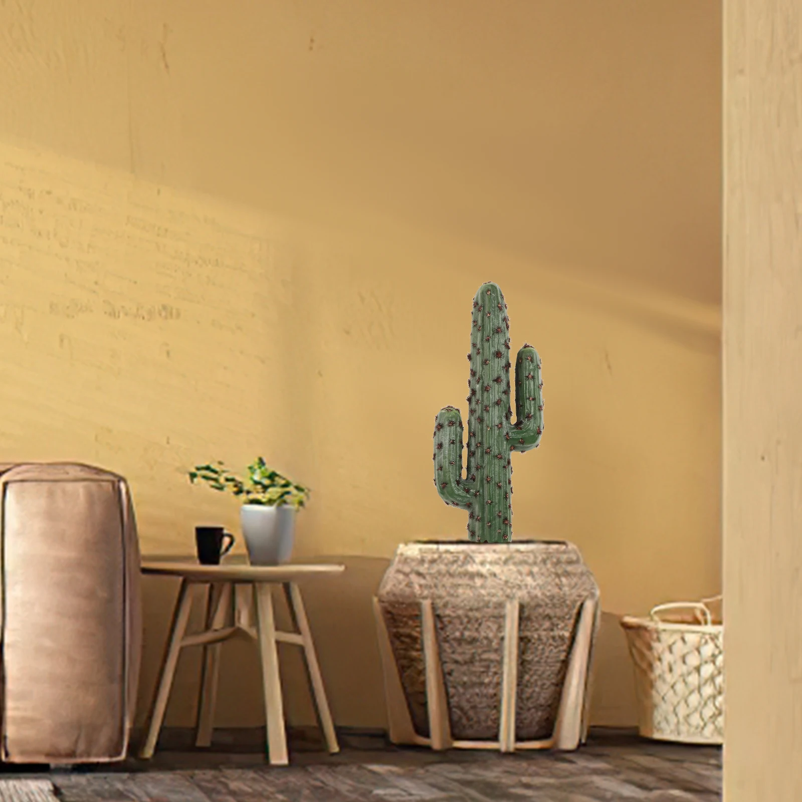 

Unpotted Decor Desktop Artificial Plant Ornament For Home Office Garden Fake Lifelike Cactus Statue Small Artificial Cactus