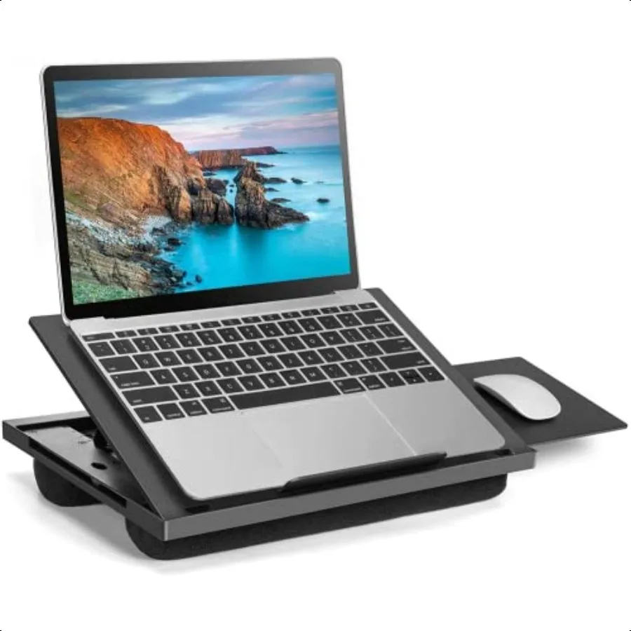 

Adjustable Lap Desk with 6 Adjustable Angles Detachable Mouse Pad Dual Cushions Laptop Stand for Car Laptop Desk Work Table Lap
