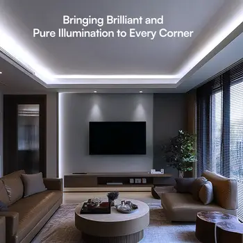 白色LED燈帶,16.4英尺(約5公尺),5V,USB供電,柔性SMD2835燈帶,適用於臥室、電視背光、廚房、鏡子裝飾等。 6 最佳銷售 白光 - №5