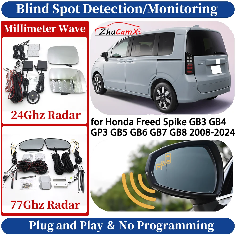 Blind Spot Monitoring/Detection System for Honda Freed Spike GB3 GB4 GP3 GB5 GB6 GB7 GB8 Night Driving Side Lane Change Assist