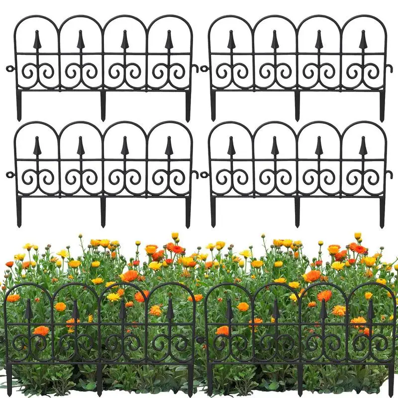 

Garden Border Edging Fence 6pcs Garden Fence Panels Flexible Detachable Tree Fence Weatherproof Splicing Fence Panels