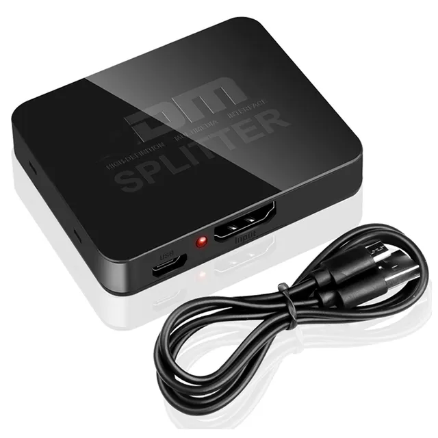 מפצל HDMI 4K לשימוש בחיבור ציוד וידאו במחשב