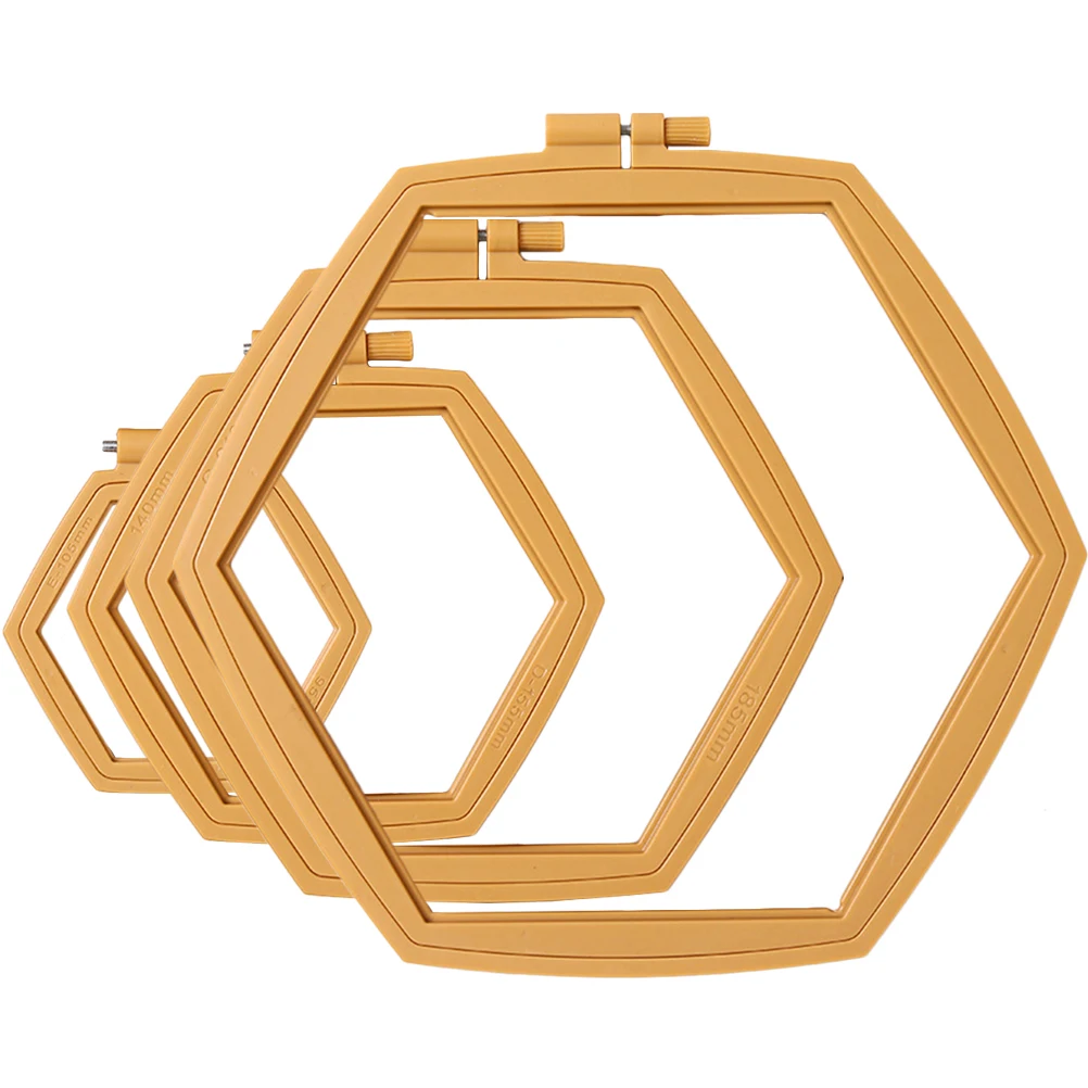 

4 Pcs Cross Stitch Embroidery Hoops Round Adjustable ABS Plastic Daily Use Craft Sewing Hoops Reusable Embroidery Circles Oval