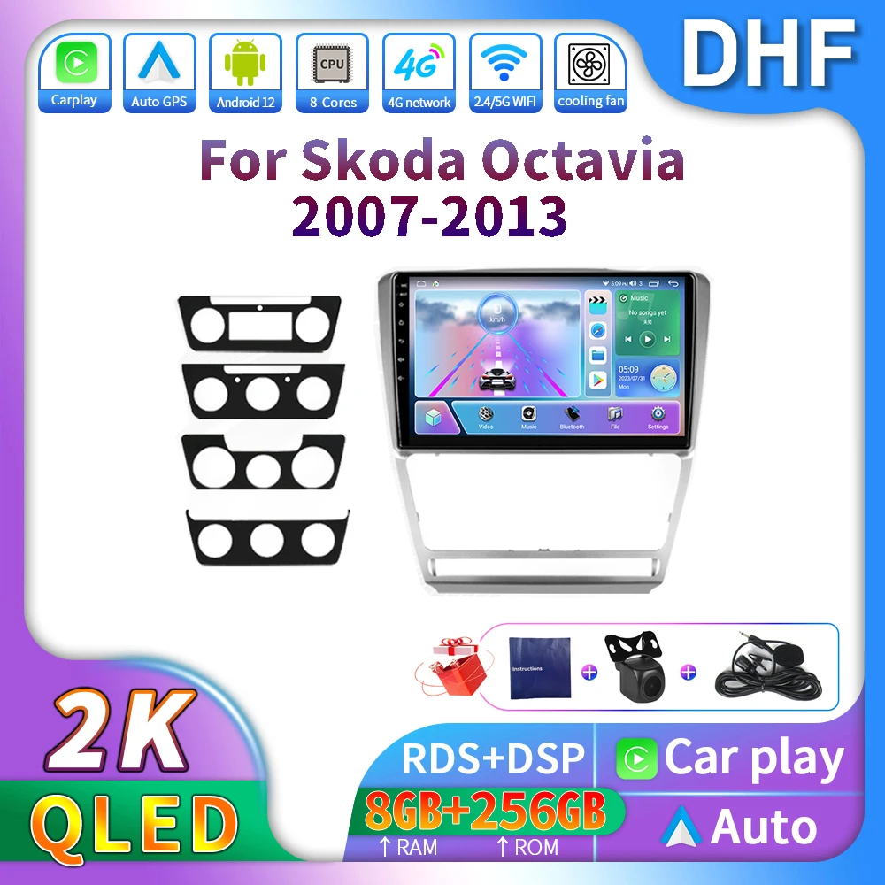 

Автомагнитола 2DIN на Android 13 для Volkswagen, SKODA Octavia 2, A5 10,1-2007, мультимедийный видеоплеер, DSP навигация, GPS Carplay, 2013 дюйма