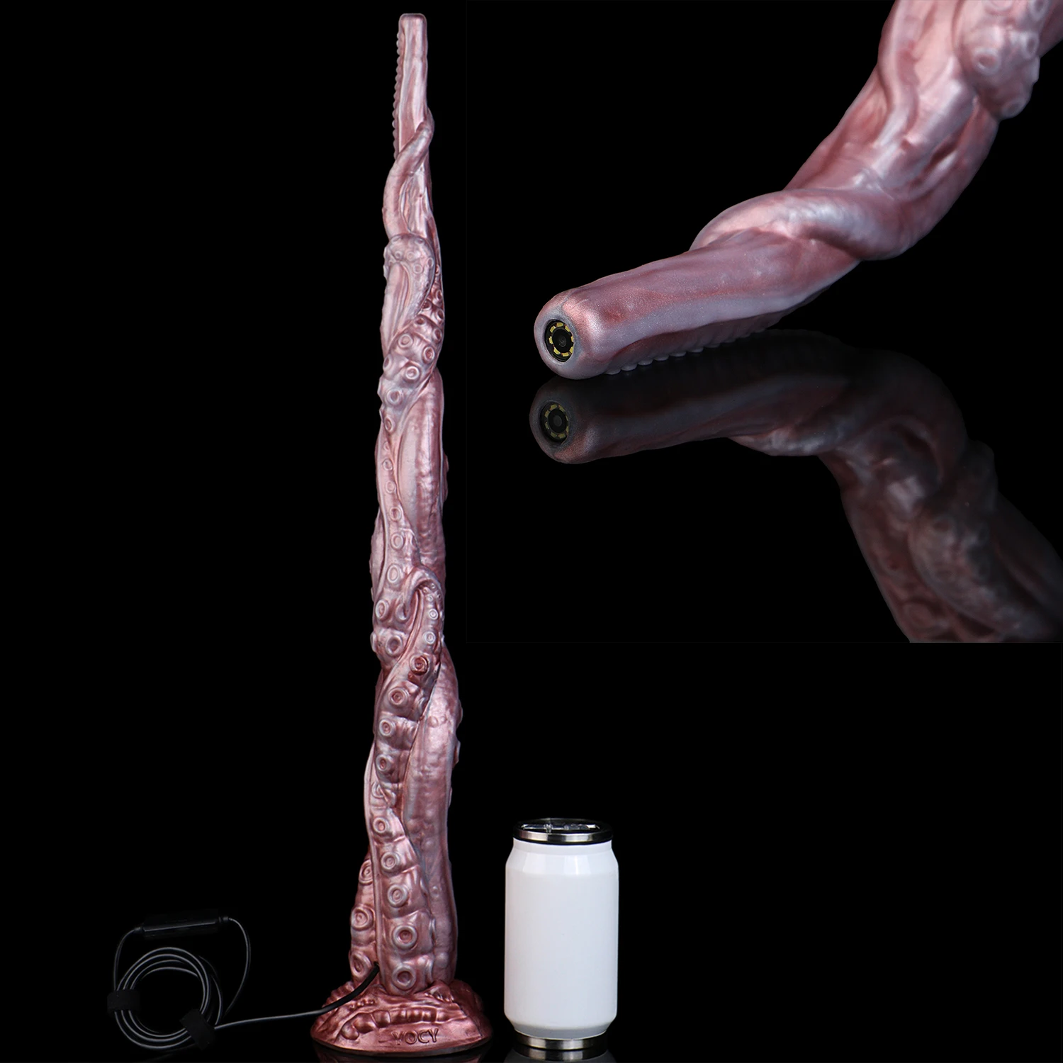 LICKER Extra Long Silicone Peekable Anal Plug With HD Endoscope Camera Tentacle Anal-Dildo Anus Stimulator Sex Toy For Women Men