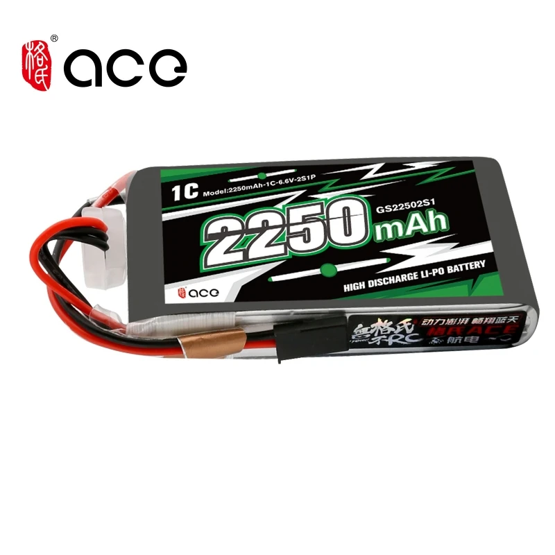 

Gens ACE 2250mAh 1C 6,6 V 2S1P Lipo аккумулятор с штекер Futaba для 14SG 18SZ 10J T8J пульт дистанционного управления