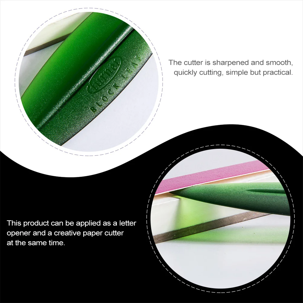 

2pcs Plastic Paper Cutter Lightweight Durable Stationery Tool For Envelopes Boxes Letters Portable Knife Craft Sewing Supply