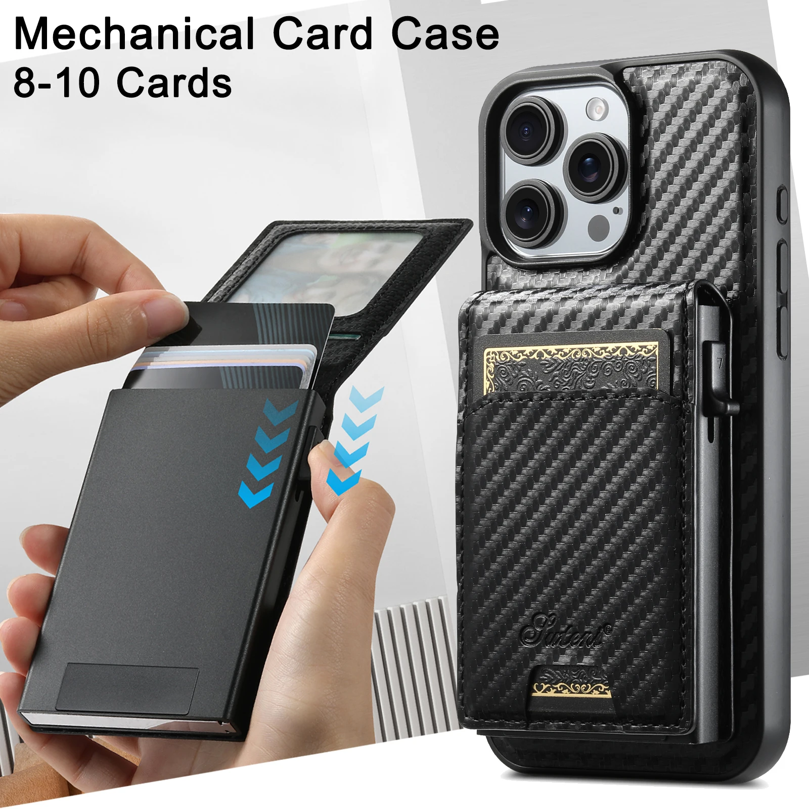 Wireless Charging Magnetic Card Slot Luxury PU Leather Wallet Button card box Phone Cases For iPhone 16 15 14 13 12 Pro Max Plus