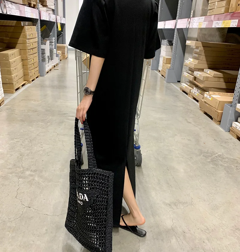 Faionable falda larga cómoda Dr Dongda Gate Original Bubble ort Sve para mujer primavera 2023 algodón 00% vestido de moda