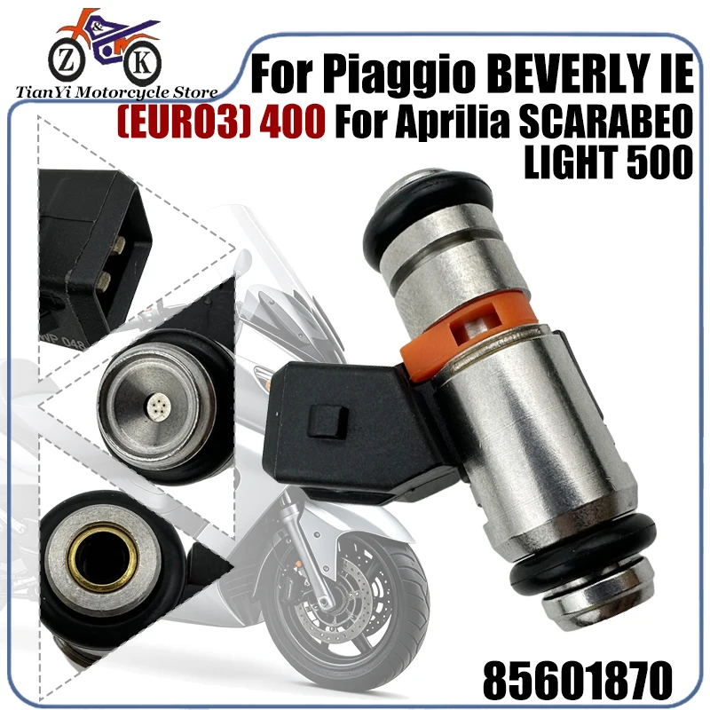 Motorcycle Fuel Injector IWP048 For Piaggio BEVERLY IE (EURO3) 400 EFI System 160cc/min Scooter Injection Nozzle Replace Parts