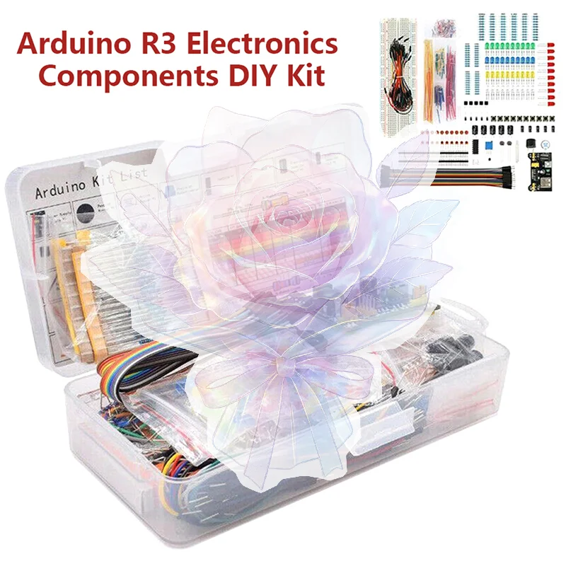DIY Starter Electronic Kit 830 Tie-points Breadboard for   R3 Electronics Components Kit with Box