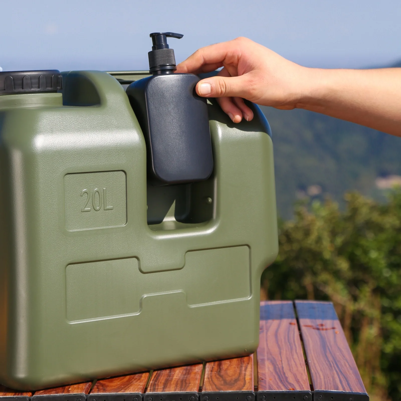 20L Camping Water Container Large Capacity Plastic Water Storage Bucket Portable Water Tank for Outdoor Fishing Picnic Hiking