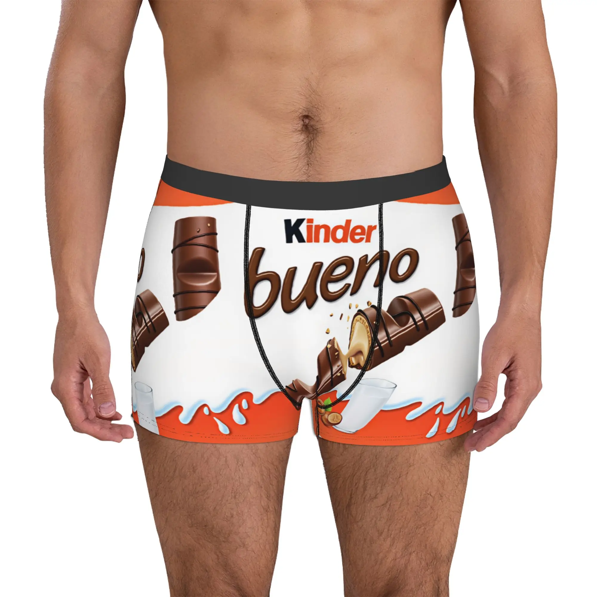 Calzoncillos bóxer de chocolate K-Kinder B-Bueno, calzoncillos para hombre, ropa interior cómoda