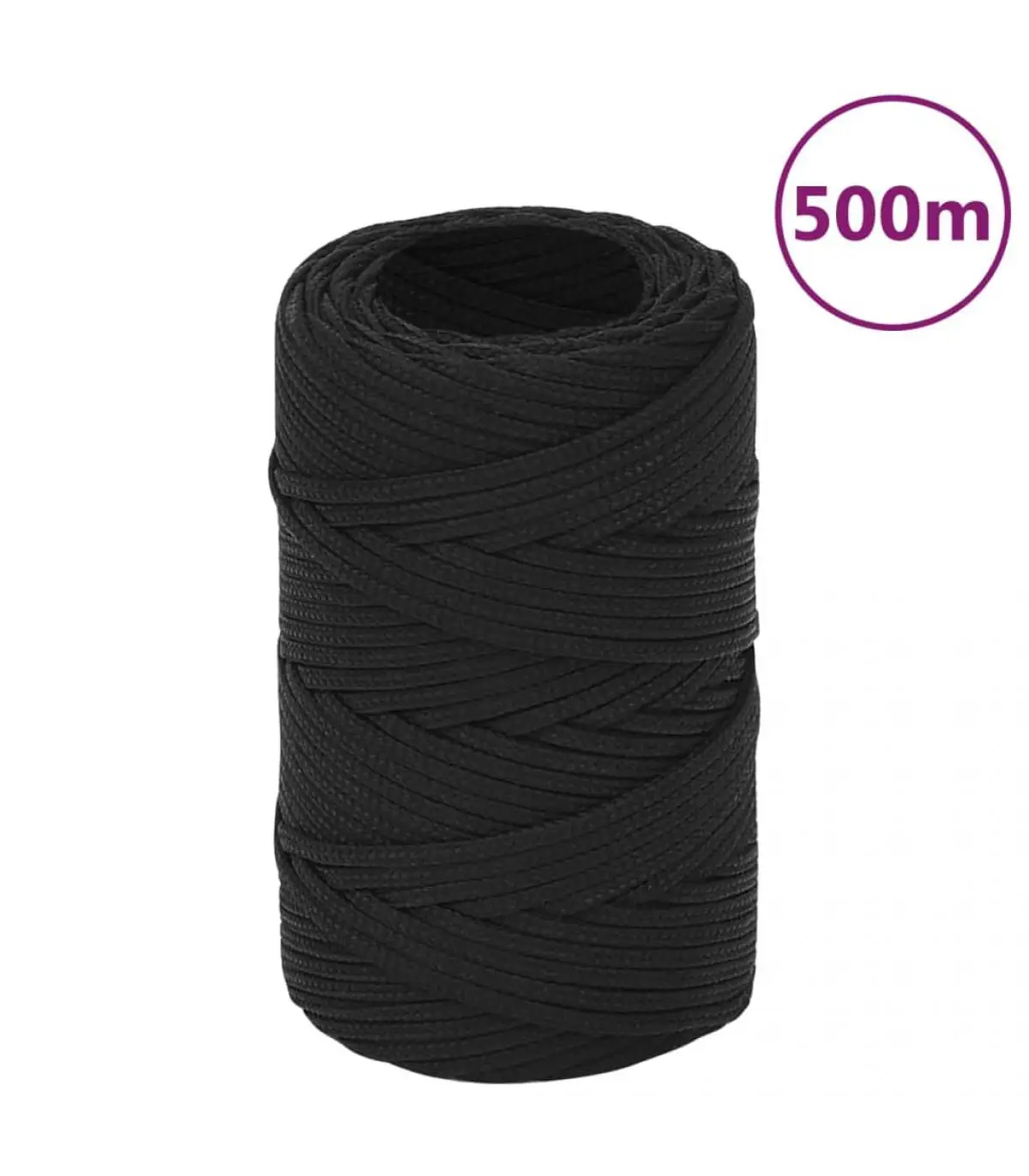 Strings & Metal Ropes 2 mm 500 m Deep Black Polypropylene Boat Rope