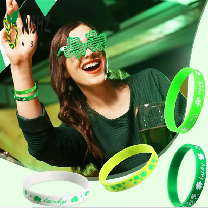 

ABHZ-Декорации ко Дню Святого Патрика с зелеными очками, ожерелья, повязка на голову, браслеты, монеты, татуировки, наклейки на день Святого Патрика