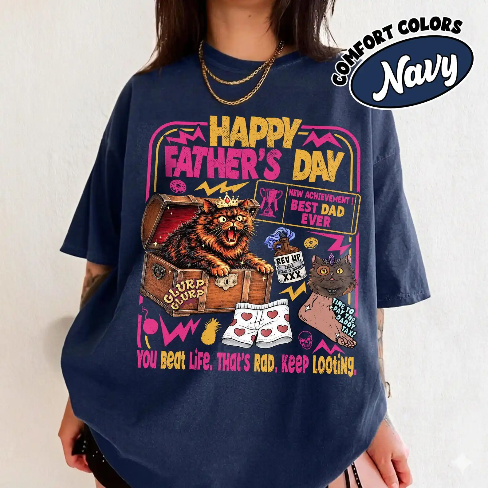Dungeon Crawler Carl Fathers Daycotton® Shirt, Funny LitRPG Fan Shirts, Achievement Gift, Booktok Tee