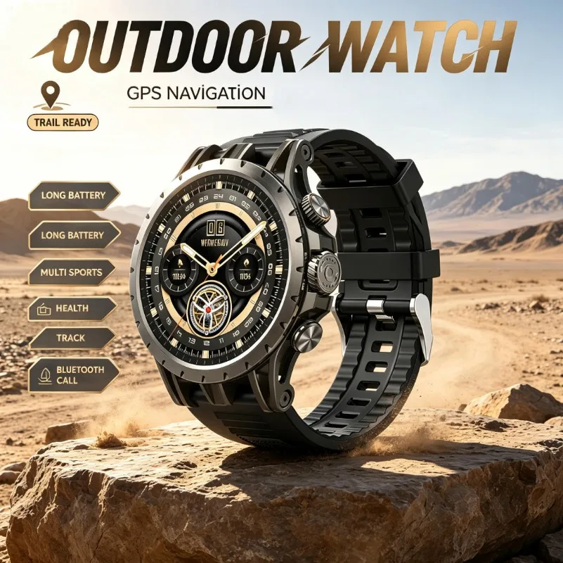 2026 New Rugged Q85 4G Smart Watch SIM Card Slot Standalone Calling Real-Time GPS Navigation Heart Rate Monitor For Men