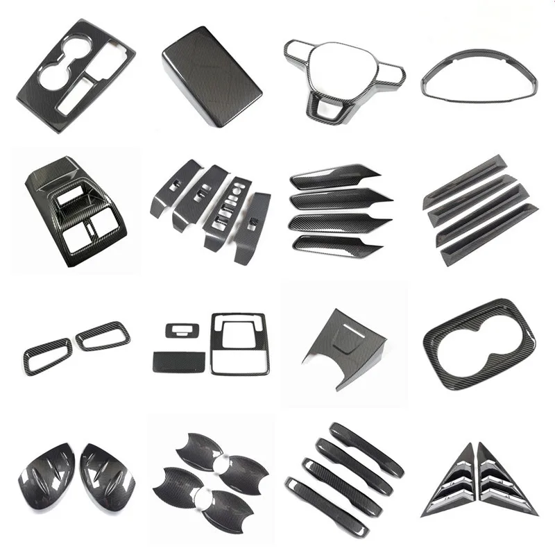 

Abs Carbon Fiber Grain Car Interiors Trim Dashboard, Armrest Box, Steering Wheel Cover for Honda 11Th Civic 2022+ Accessories